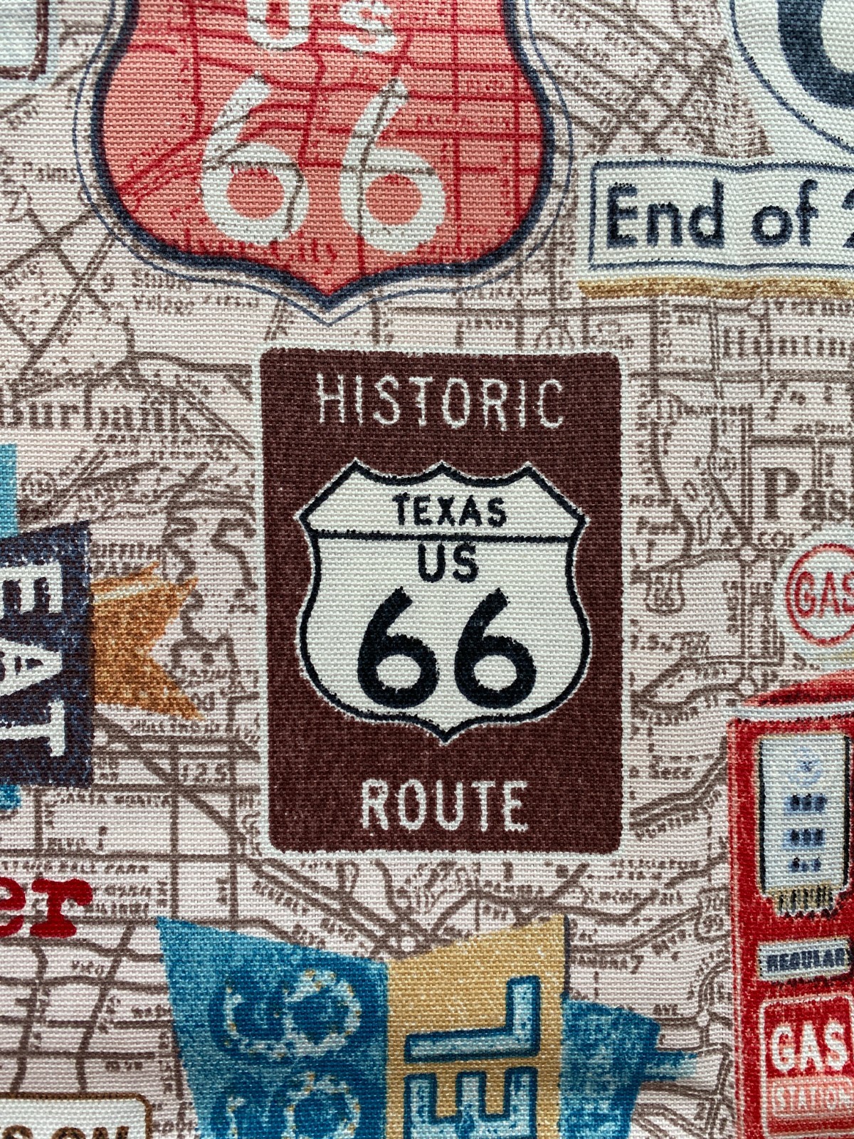 BROTHER SISTER 2014 FABRIC~Home Decor~MOTHER RD~Historic Rte 66~Santa Monica~
