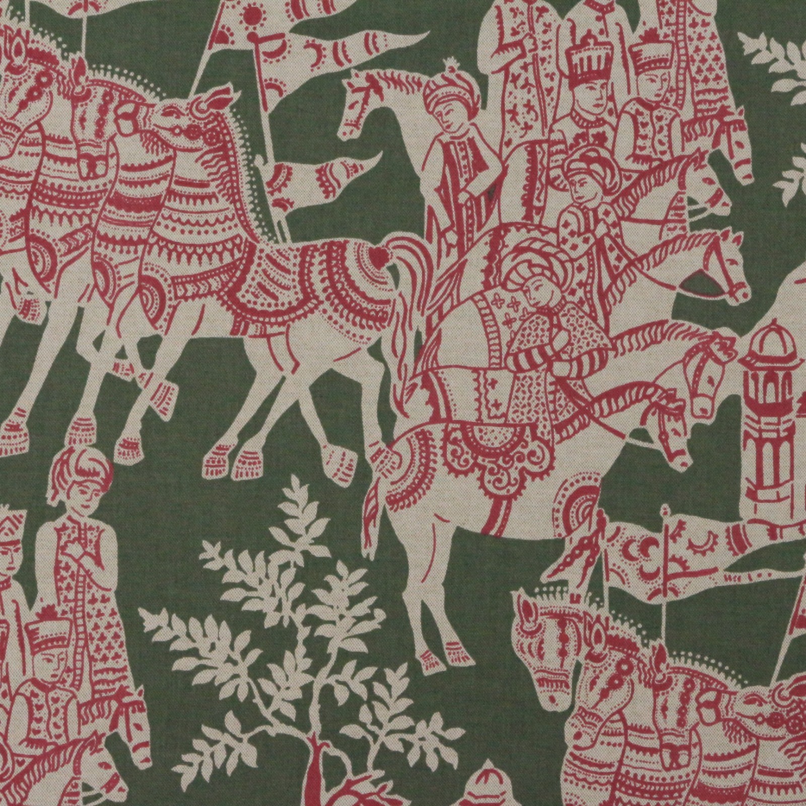 P KAUFMANN MEDINA MAGIC VIRIDIAN MIDDLE EASTERN HORSE KINGS FABRIC BY YARD 54″W