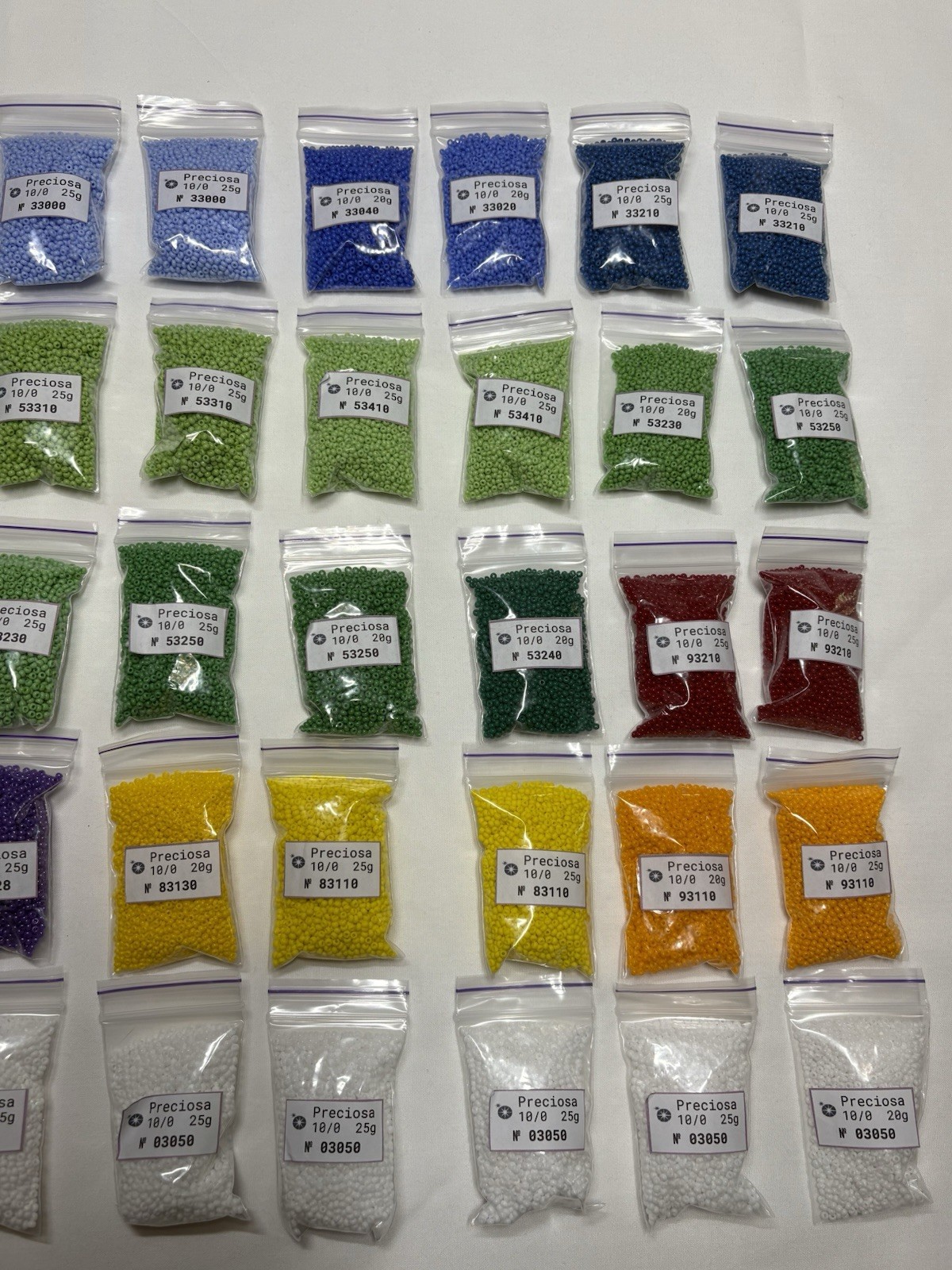 Preciosa 10/0 Seed/Cylinder Beads Mixed Lot Multicolor Loose Assorted Bulk