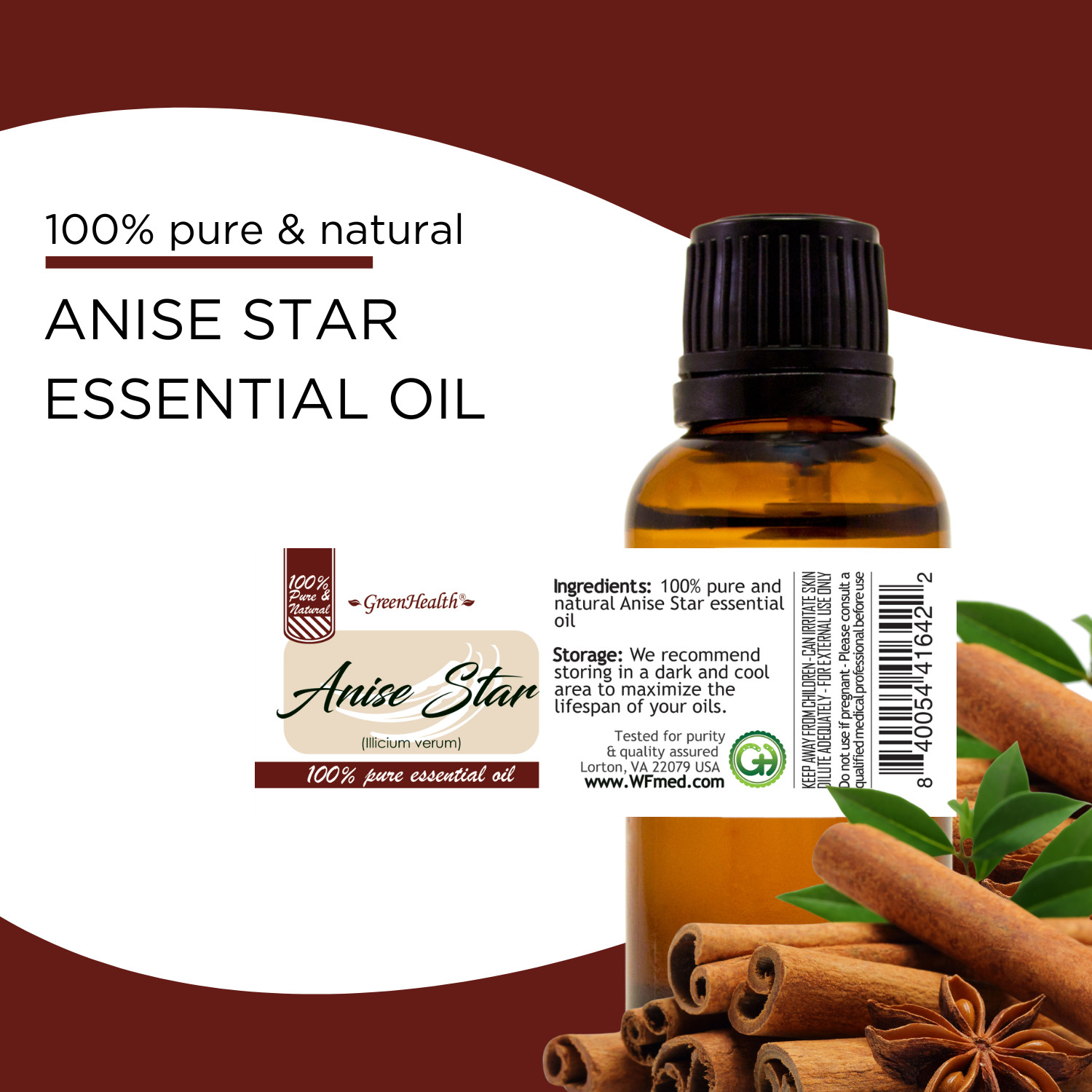 5 ml Anise Star Essential Oil (100% Pure & Natural) – GreenHealth