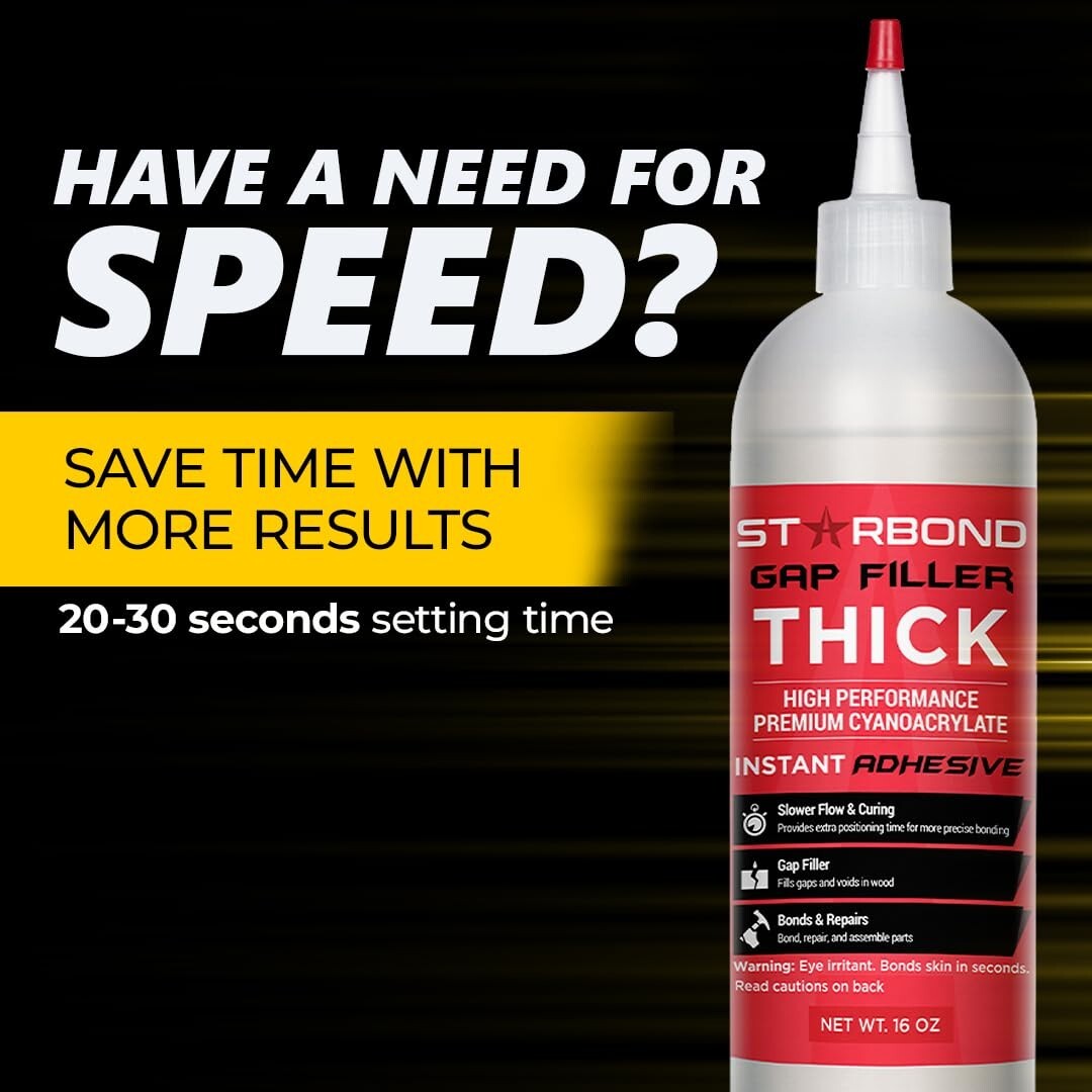 Starbond 16 oz. Thick Super Glue (Premium Cyanoacrylate CA Glue)