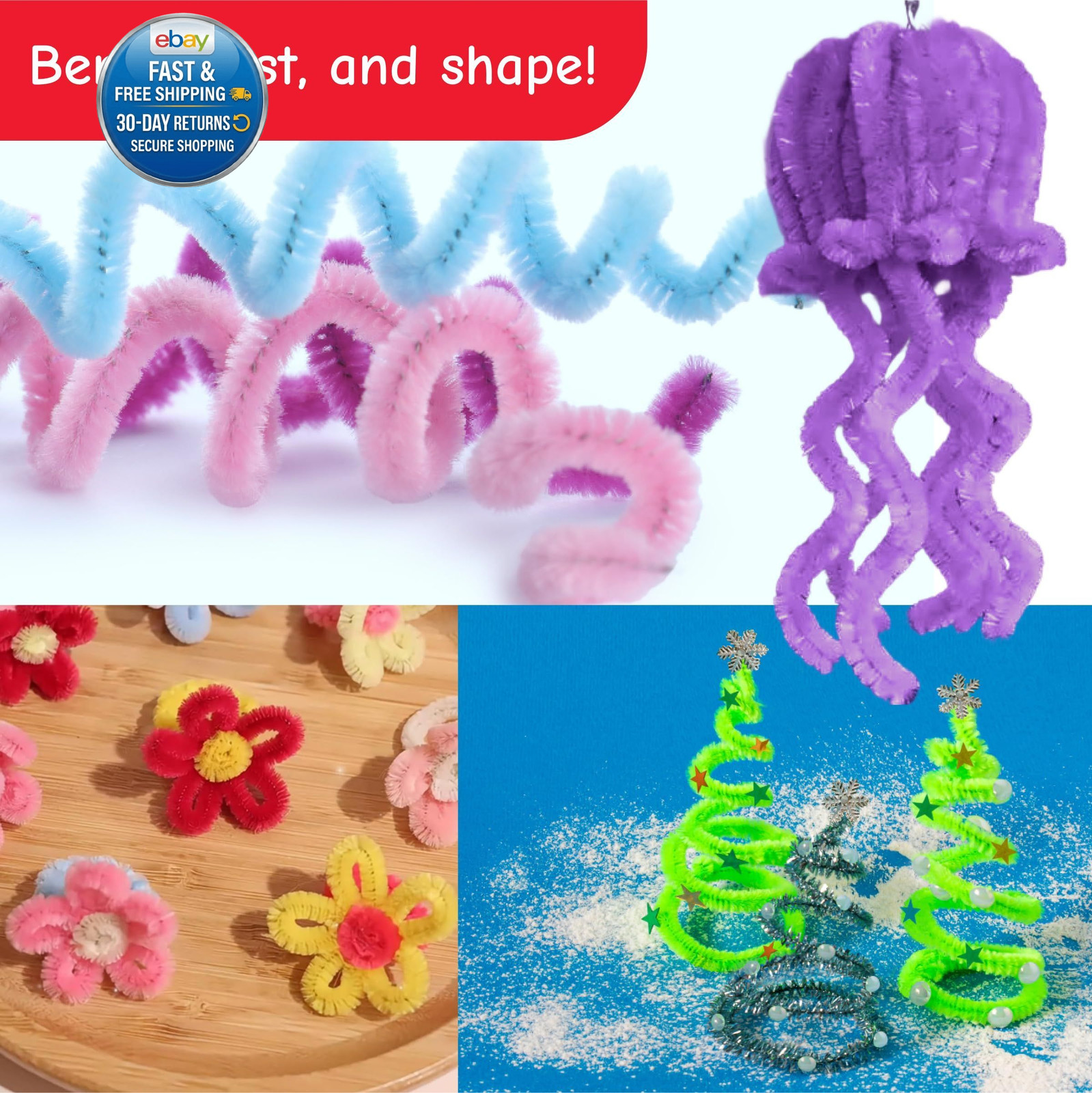 Pipe Cleaners Bulk, 1000 Count, for 1000/Box, Assorted Colors