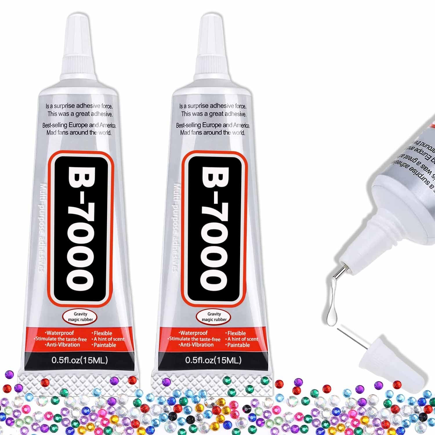 2-Pack B-7000 Craft Glue (15ml) – Jewelry, Fabric & Phone Repair Adhesive