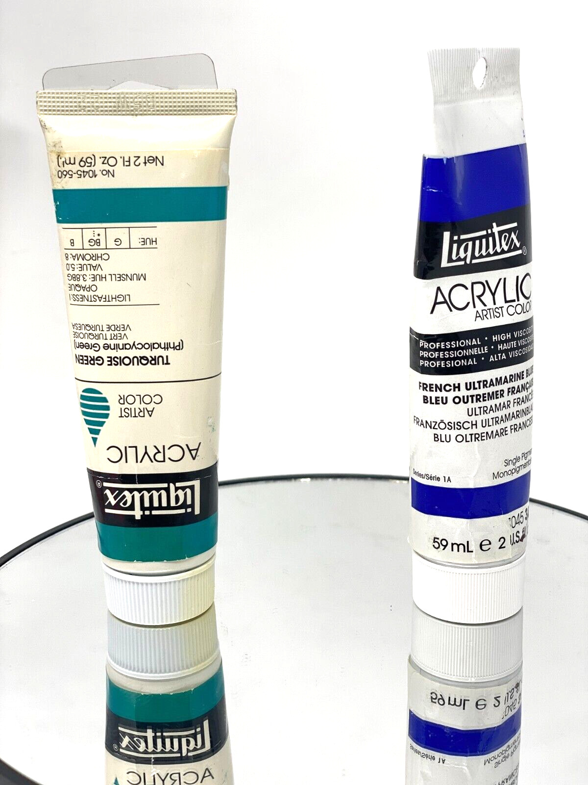 Liquitex High Viscosity 2oz Tubes: French ultramarine Blue & Turquoise Green NEW