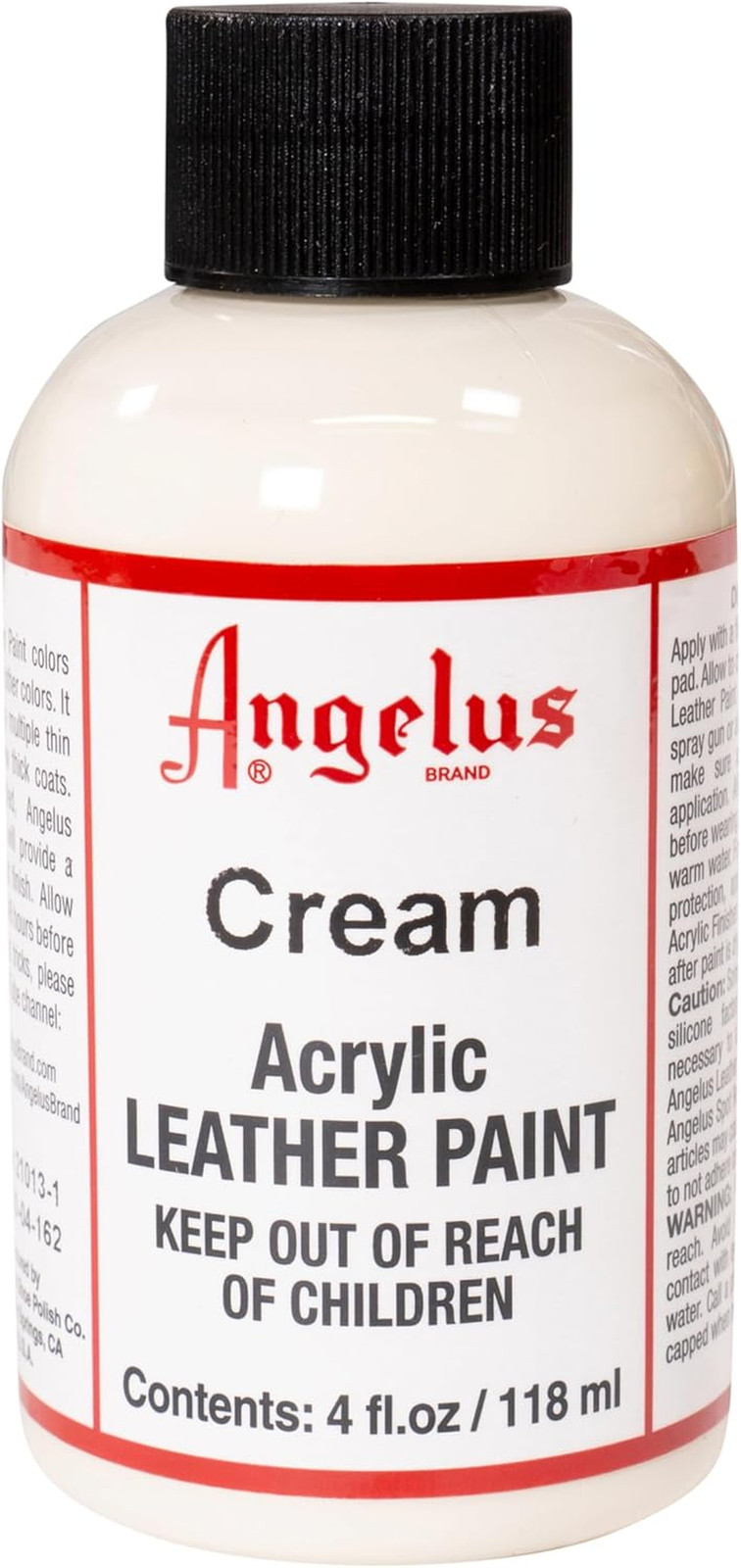Angelus Acrylic Leather Paint, 1 Fl Oz, Black – Professional Flexible, Crack, Sc