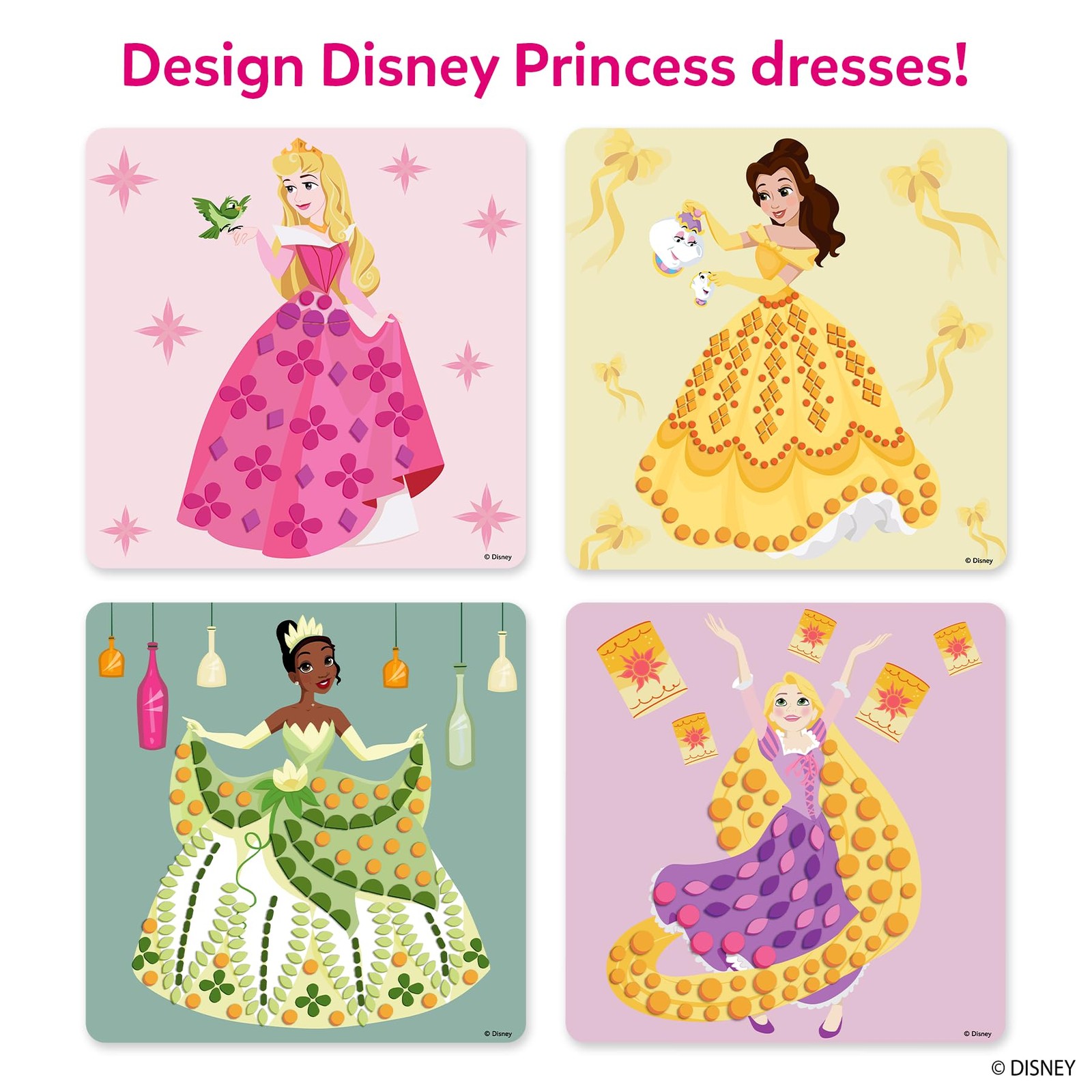 Skillmatics Foam Sticker Art – Disney Princess, 7.4 x 8.46 inches, Multicolor