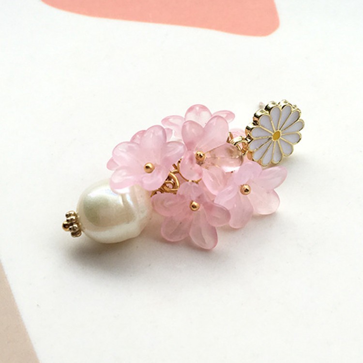 Craft DIY Mixed Colour Transparent Acrylic Charm Beads Various Rose Flower Shape