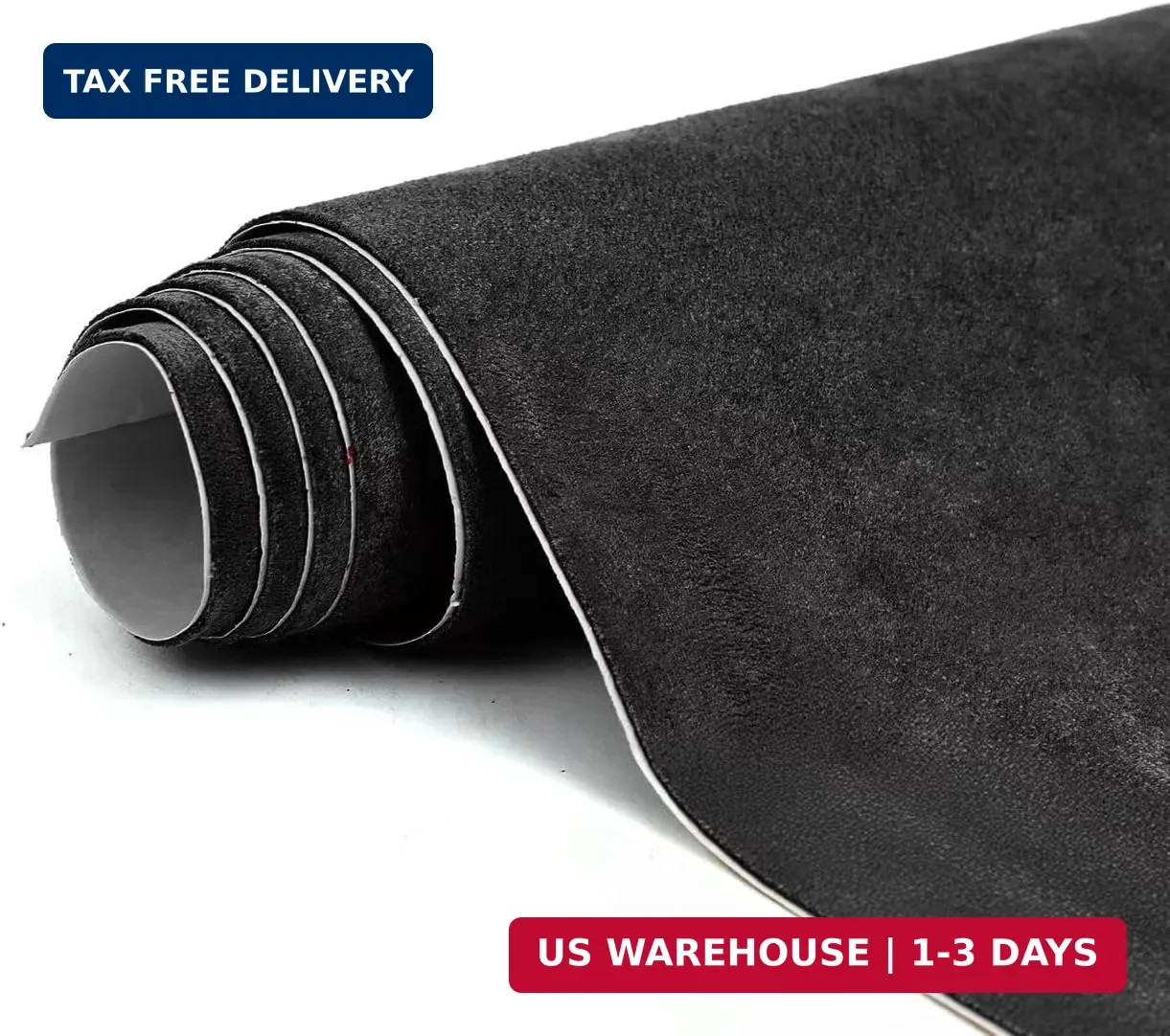 Premium Black Suede Fabric Wrap – 17×70 inch Suede Wrap for Car Interior – Self-