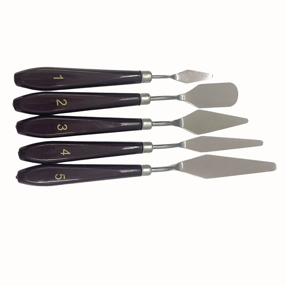 5 Pcs/Set Palette Oil Painting Ink Knife Painting Tools Paint Palette Scraper