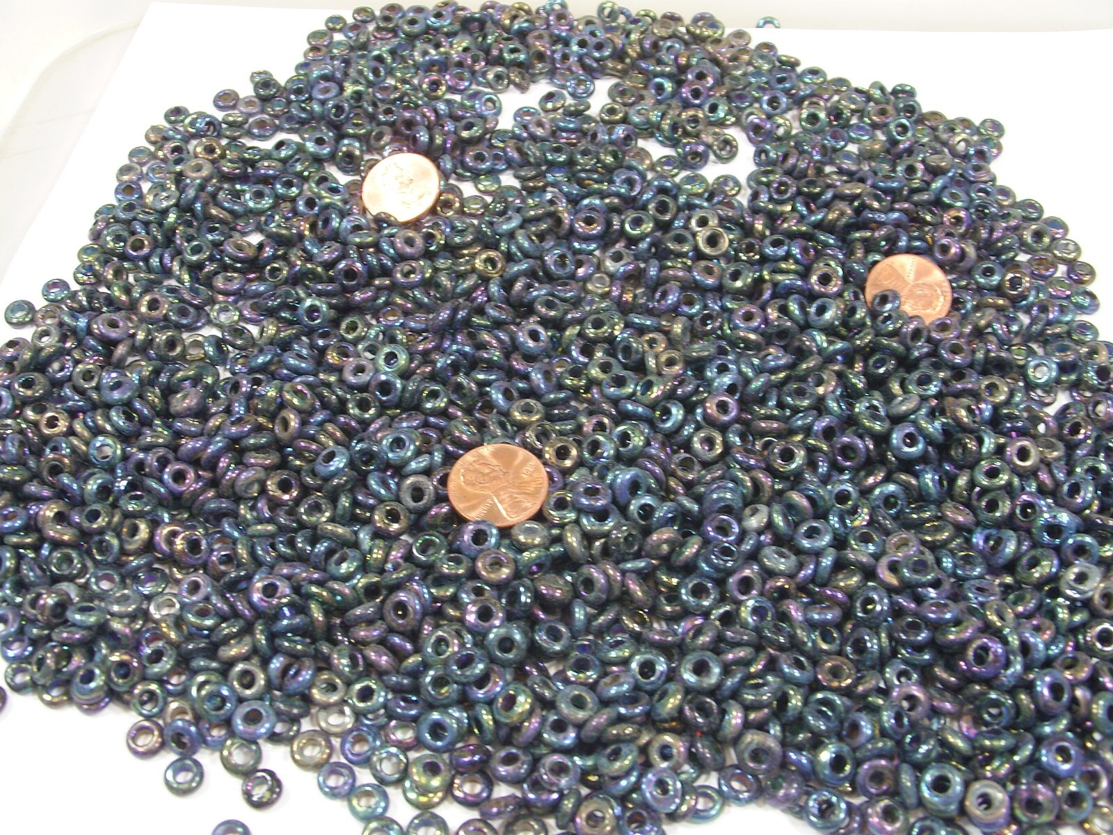 2 Pounds Metal Mix Color India Spacer Glass Beads Wholesale Bulk Lot (FY-903)