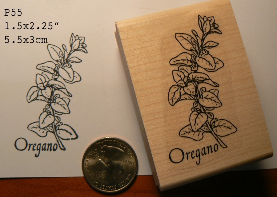Oregano rubber stamp WM P55