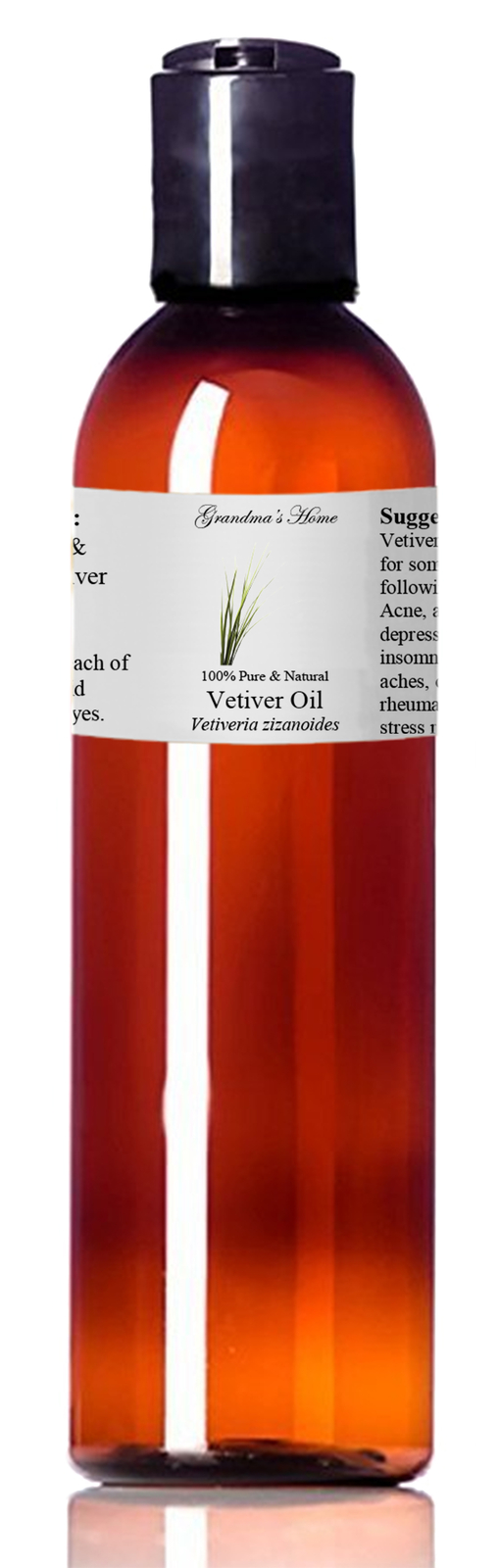 Vetiver Essential Oil 8 oz – 100% Pure – Therapeutic Grade – Grandma’s Home