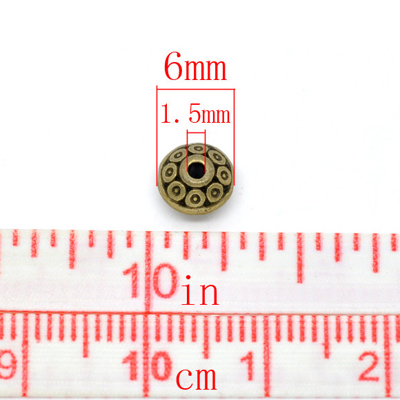 Antiqued Silver Plated 6mm Spacer Beads B0561 – 20, 50 Or 100PCs