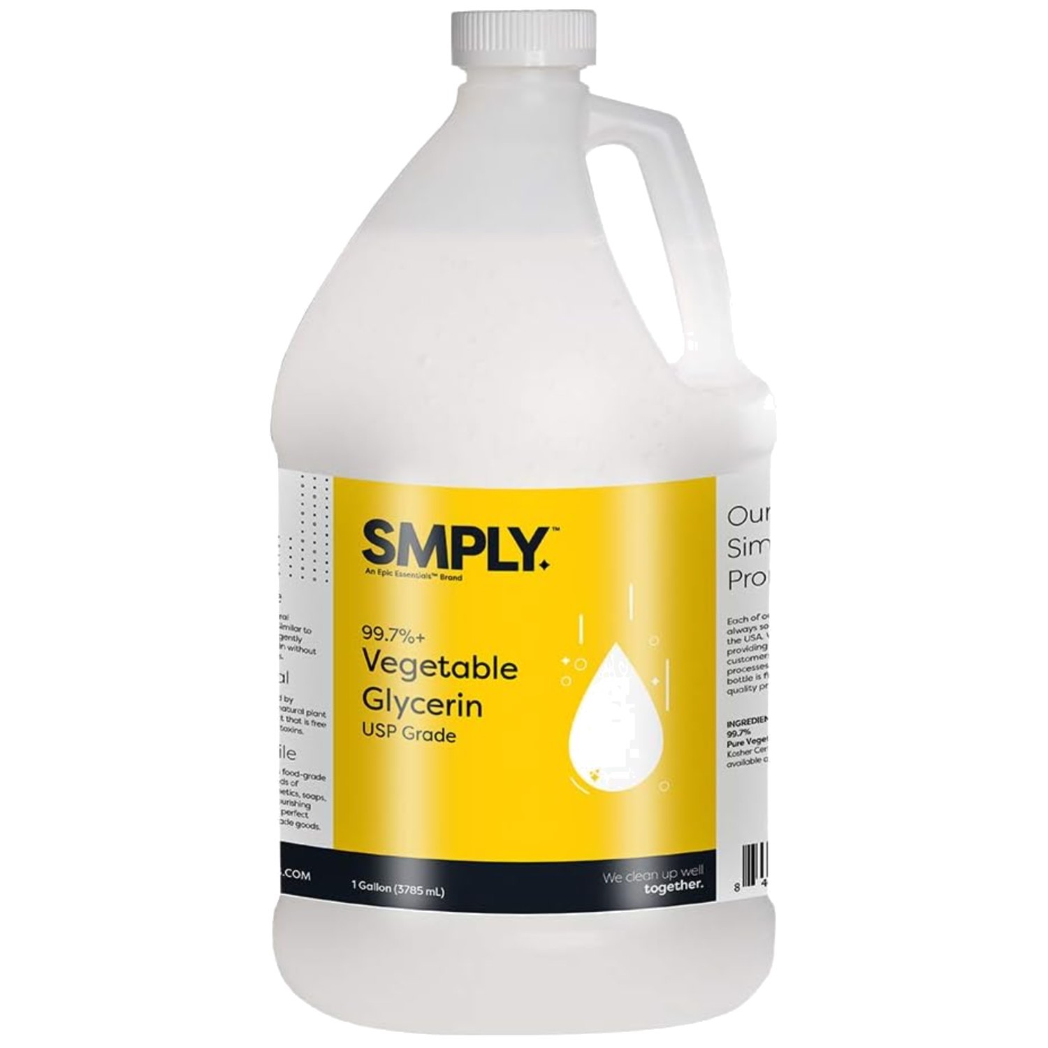 Pure USP Food Grade Vegetable Glycerin – 1 Gallon