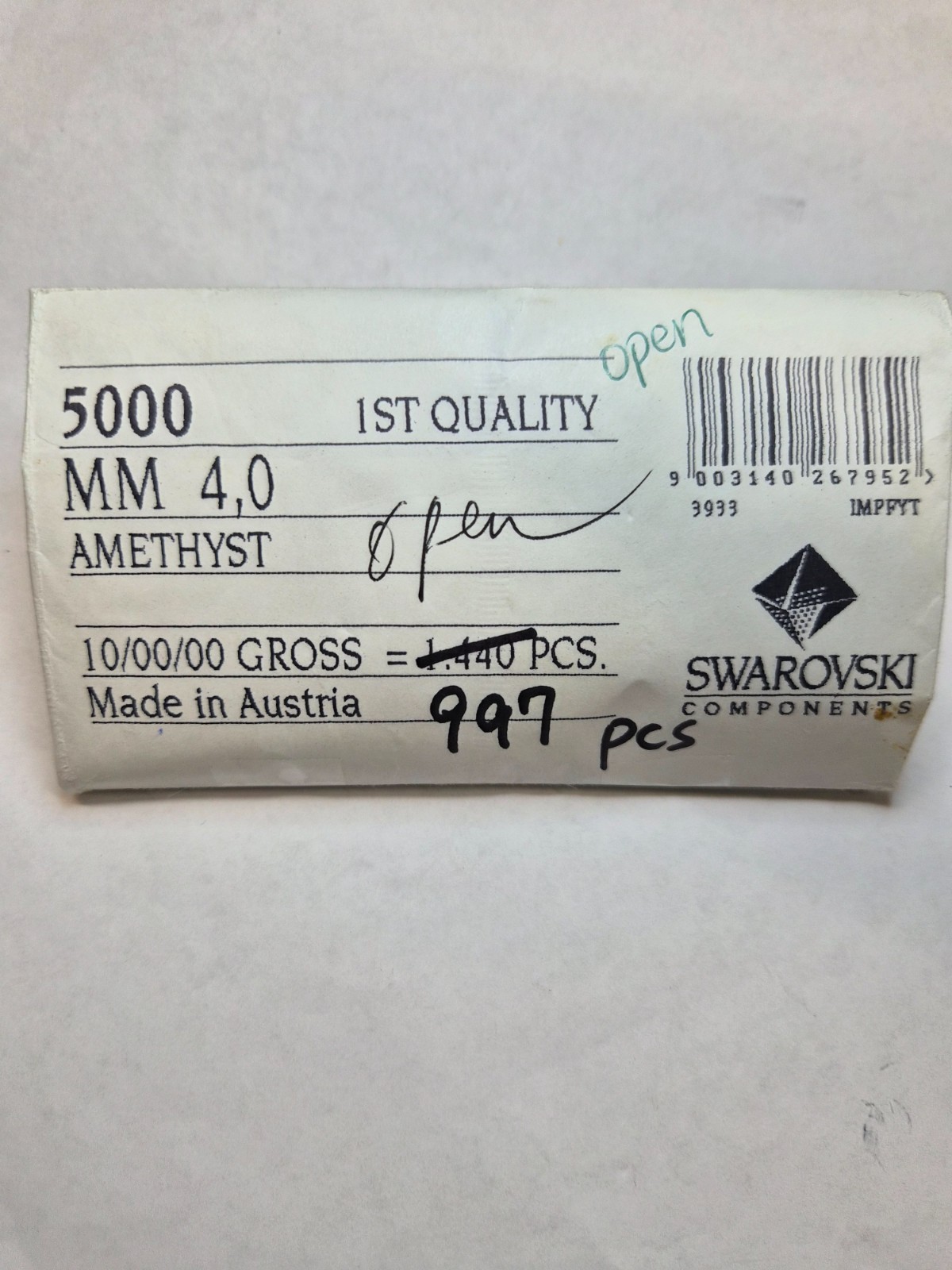 Swarovski 5000 4mm Crystal Round Beads Open Pack – Select Color/Q’ty