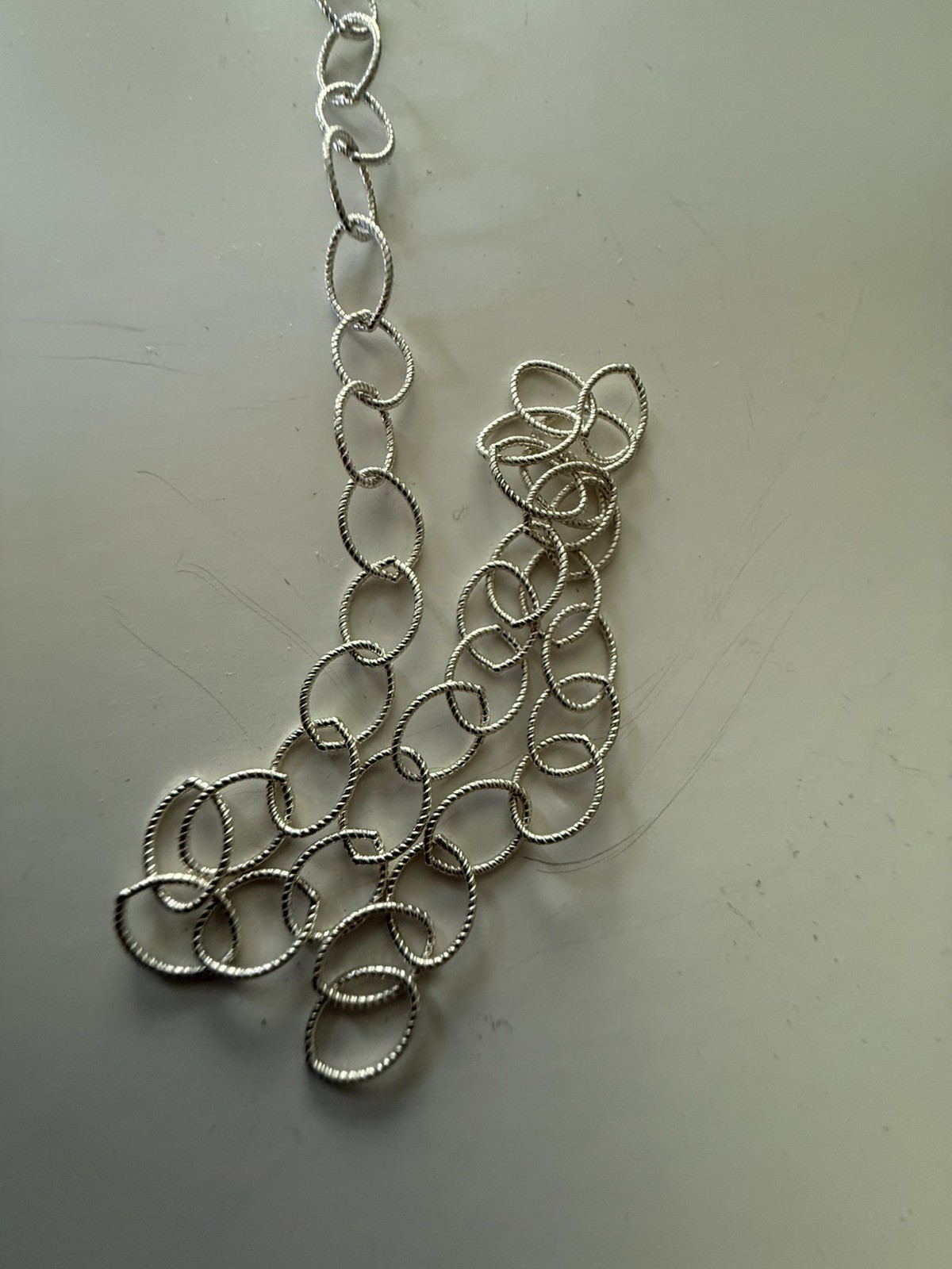 8x6mm twisted cable chain sterling silver 5ft