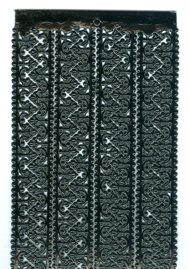 BLACK GERMAN DRESDEN SCRAP DIE CUT PAPER BAROQUE BORDER VICTORIAN CRAFTS
