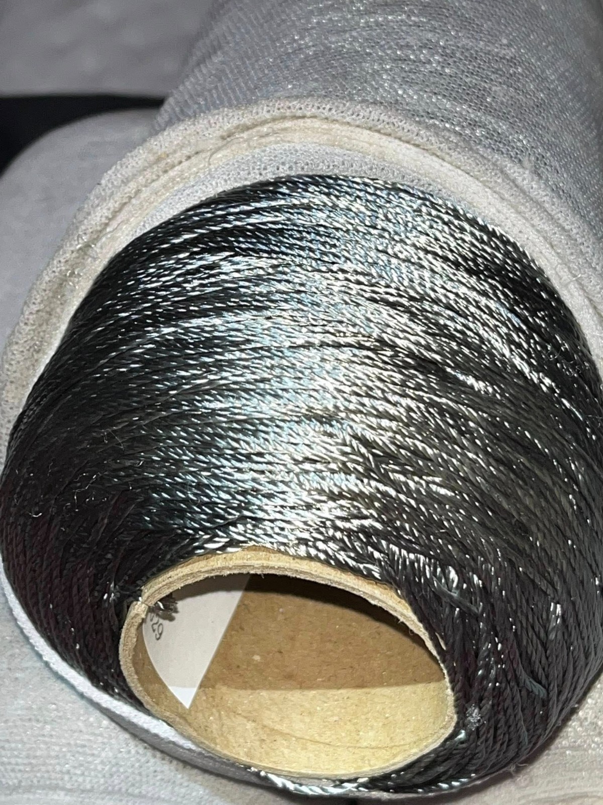 5 Spools Silk City Fibers Slinky Rayon Cone Yarn ~ Silver 3316 003AT