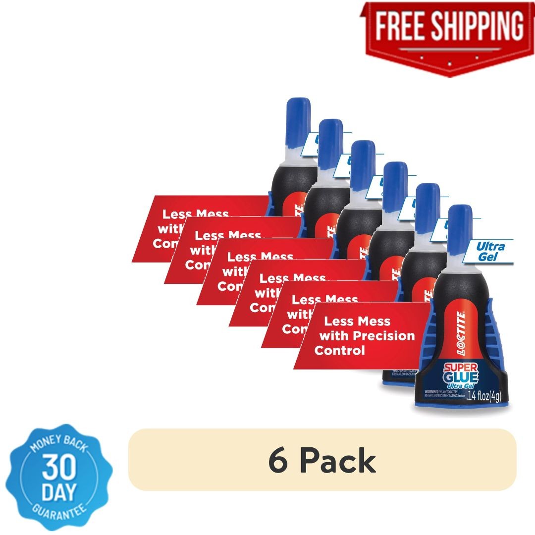 Loctite Super Glue Ultra Gel Control 6 Pack Durable No Drip Adhesive 1 oz
