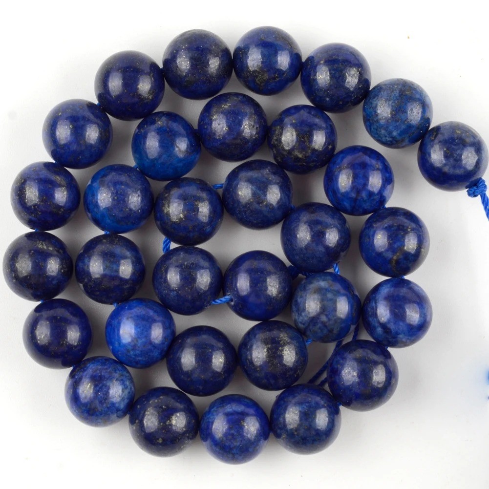 Blue Lapis Lazuli Round Beads 15″ Strand 2mm 3mm 4mm 6mm 8mm 10mm 12mm 14mm