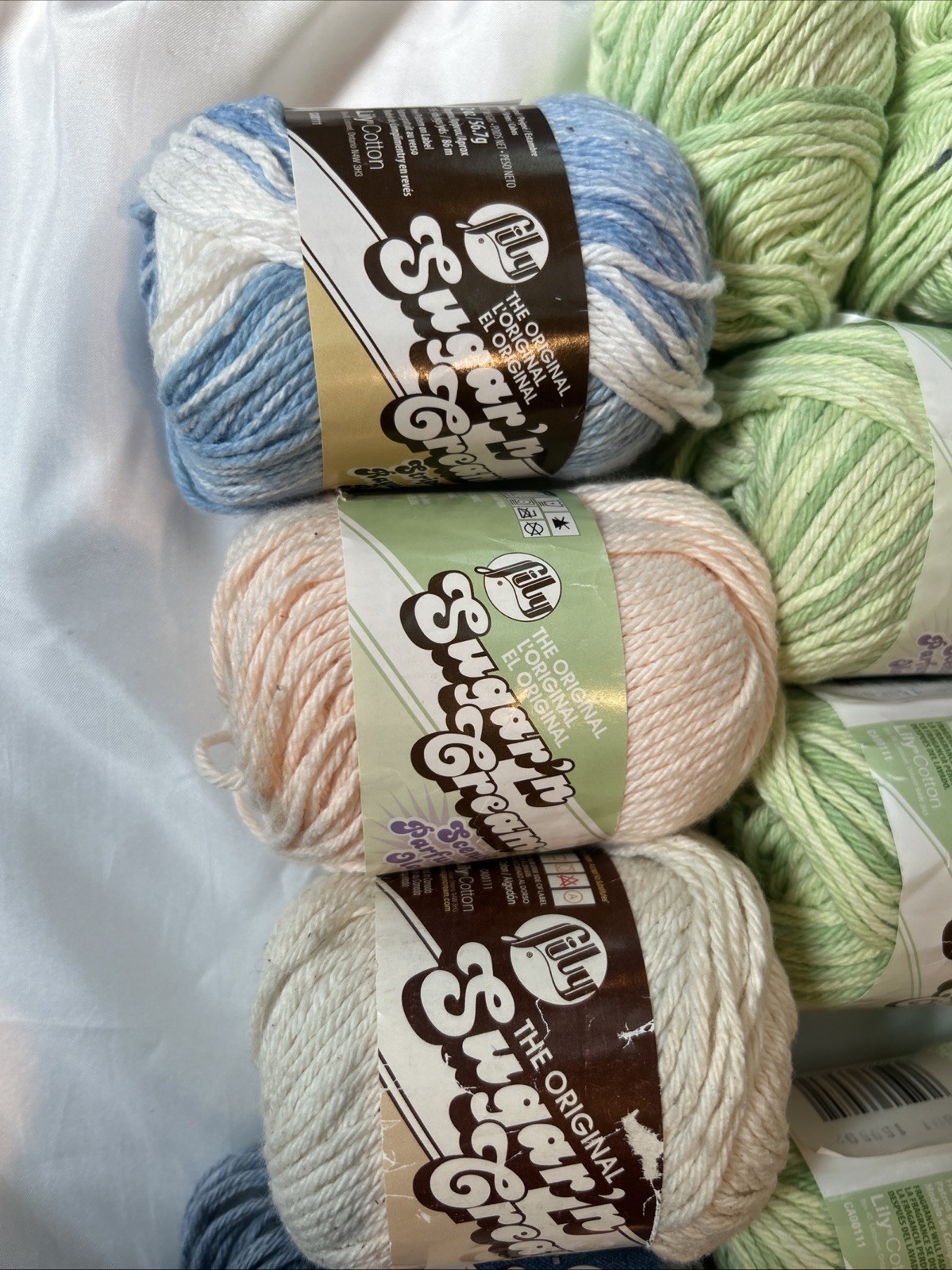 10 Skeins Lily Cotton Yarn Sugar N Cream Assorted Colors