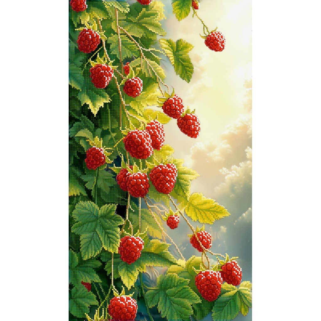 Bead Embroidery Kit Raspberries Beaded stitching Beadwork Beading DIY