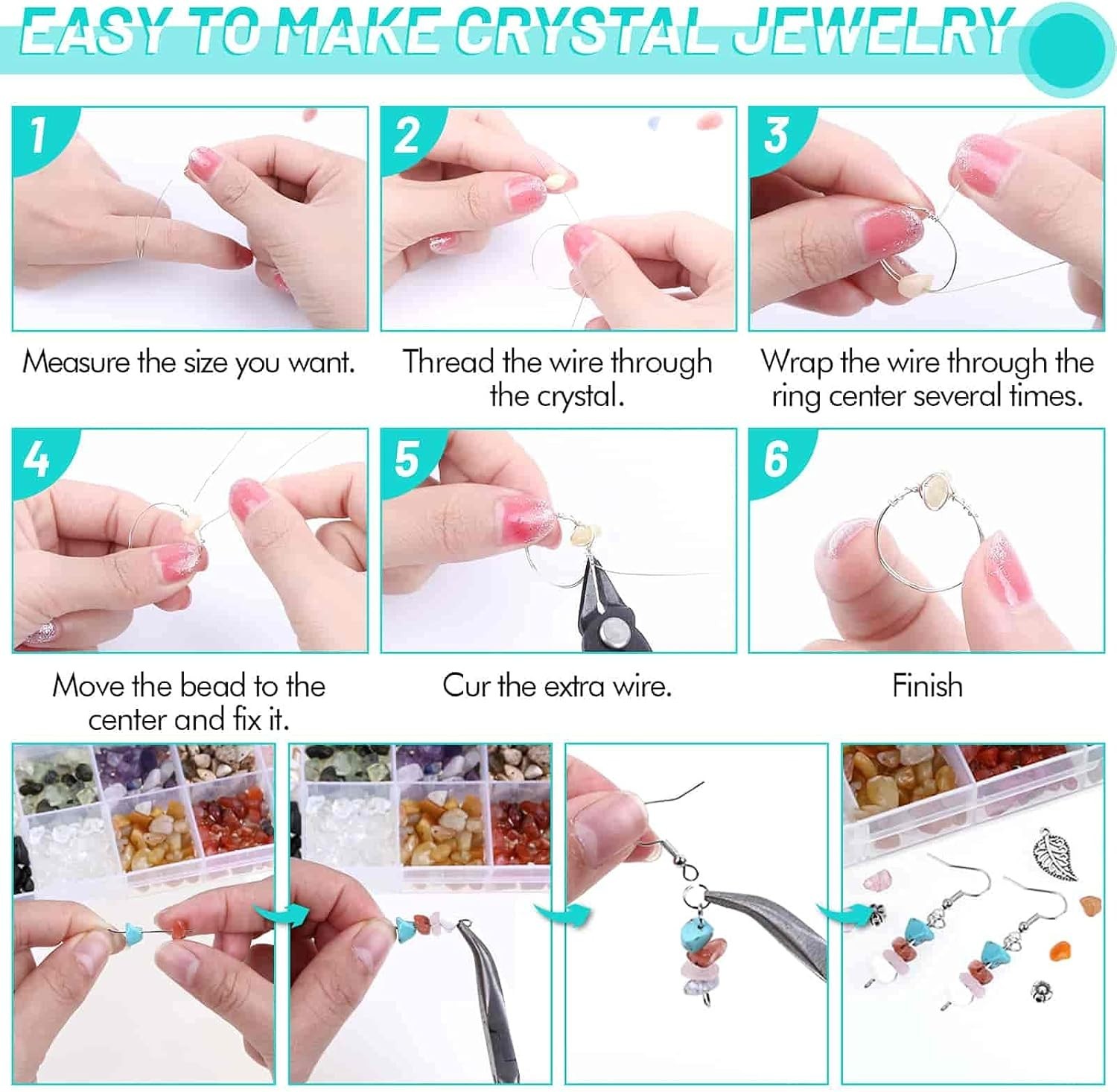 Ultimate 1660Pcs Crystal Bead Jewelry Kit with 28 Assorted Colors for Adults