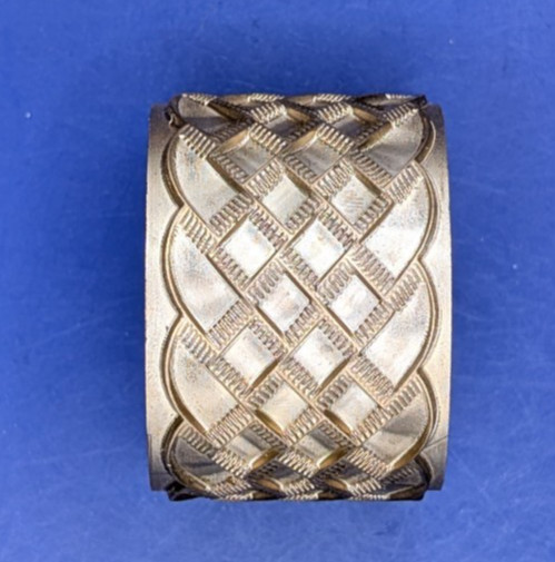 Leather Embossing Machine Roller Woven Basketweave Pattern #500 Solid Brass