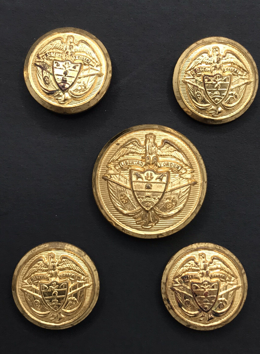 Men’s Blazer Jacket Button Set of 10 Gold-Tone LIBERTAD Y ORDEN Freedom & Order