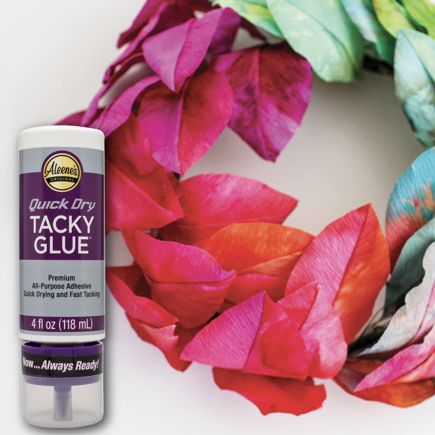 Aleene’s Quick Dry Tacky Glue for Crafts in Always Ready Bottle, Nontoxic, Dries