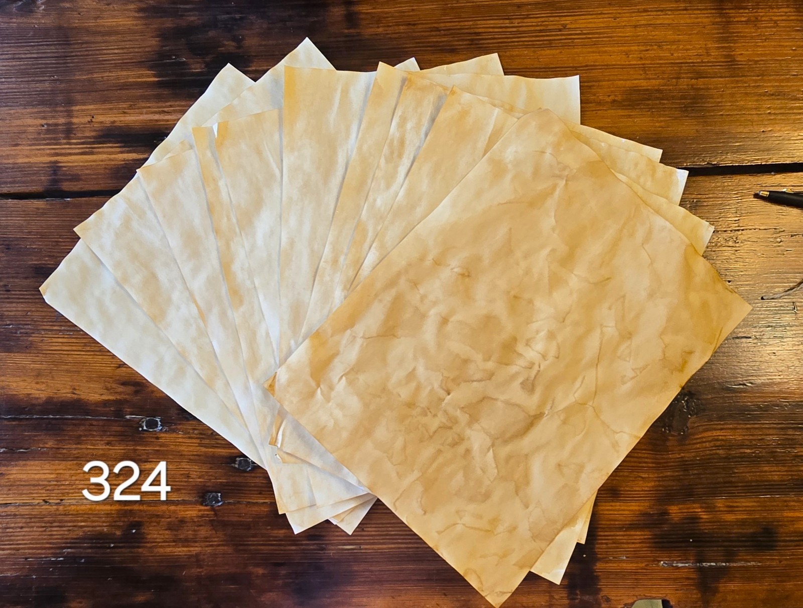 10 sheet bundles of hand dyed paper junk journal, stationary