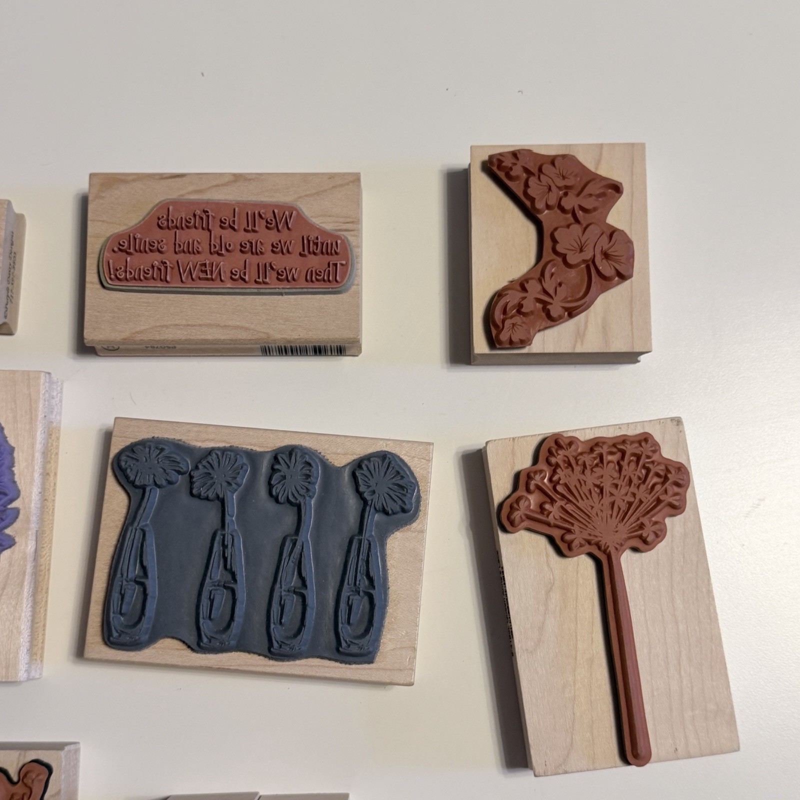 Large Rubber Stamp Lot Floral Botanical Craft Scrapbook Card Making Mixed Set 12