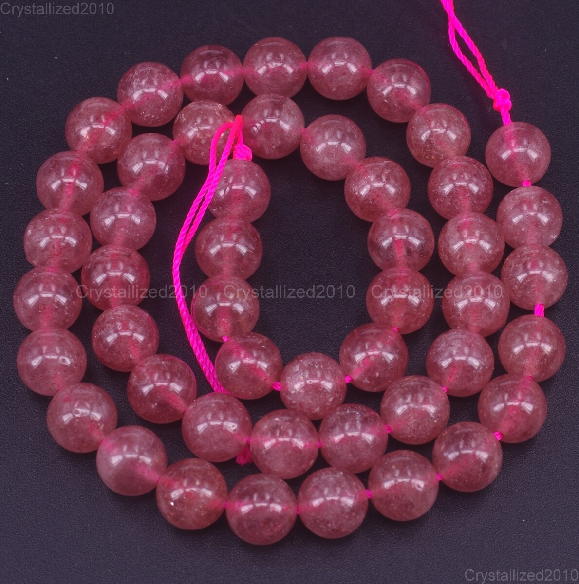 Natural Strawberry Quartz Gemstone Round Loose Beads 4mm 6mm 8mm 10mm 12mm 16″
