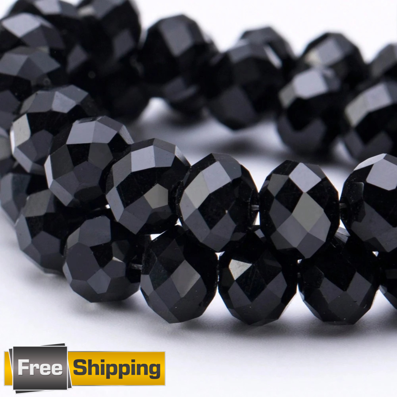60pcs Faceted Crystal Beads Clear 8mm Glass Bead for DIY Bracelet Jewelry Making