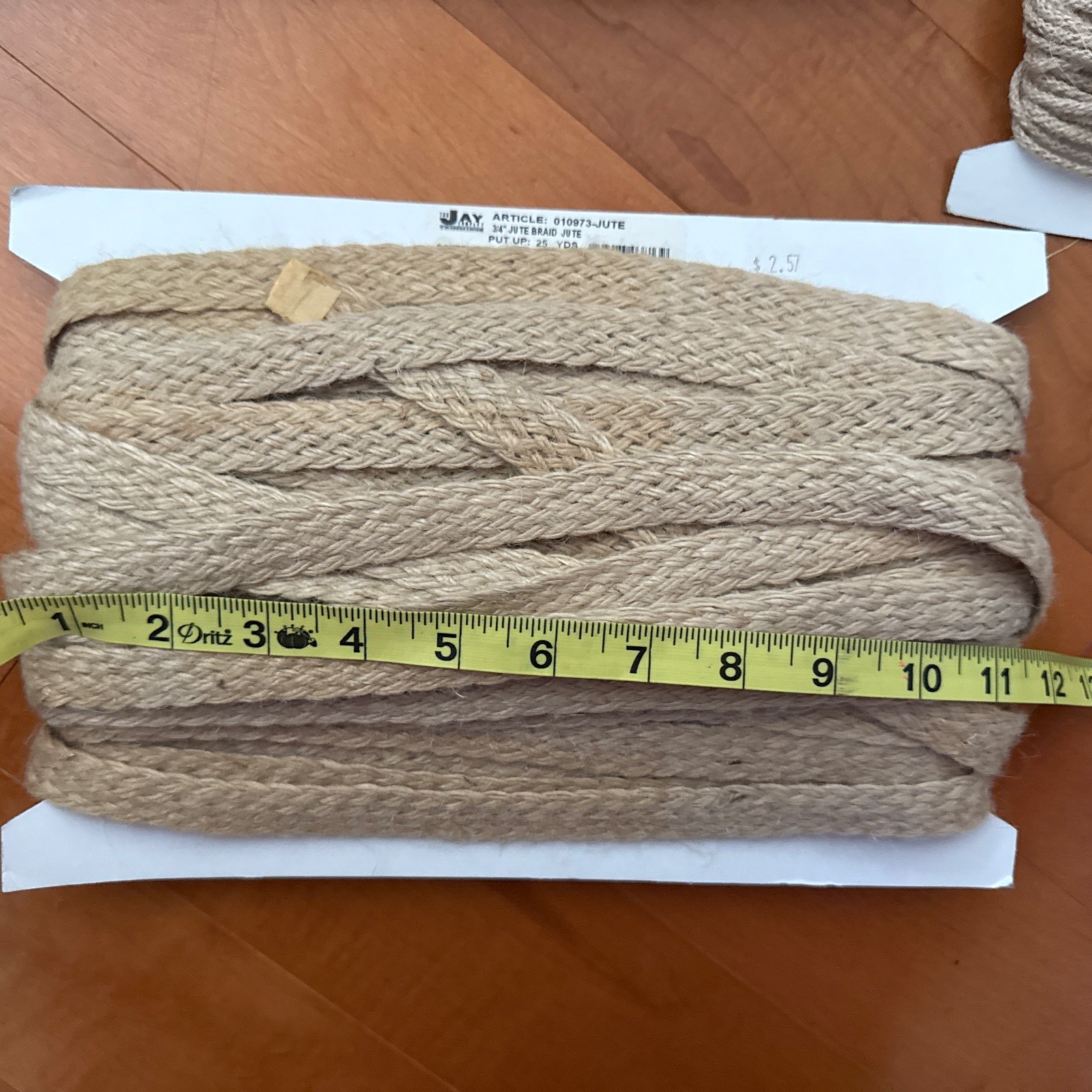 NEW Jute Ric Rac Tubular Braid Lot Of 3 Over 90 Yards Made In USA