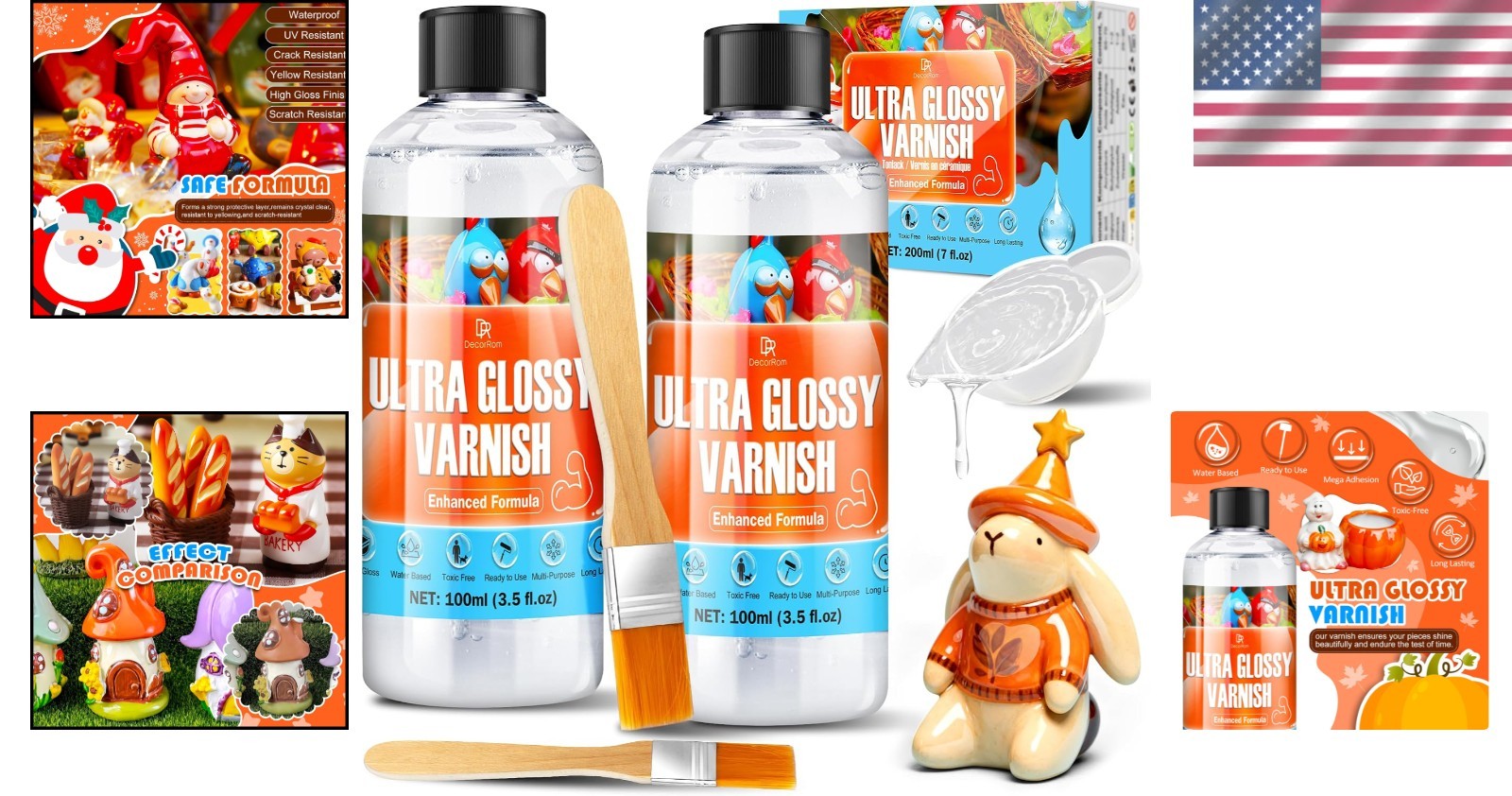 Crystal Clear Polymer Clay Glaze, 7oz Waterproof Varnish for Durable Finishing