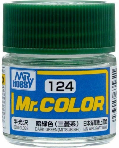 Mr. Hobby C124 Mr. Color Dark Green (Mitsubishi) Lacquer Paint 10ml – US
