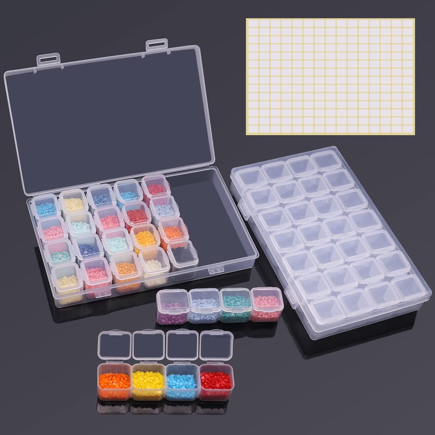 64-Jar Storage Box – Portable Organizer for Diamond Art Tools & Accessories