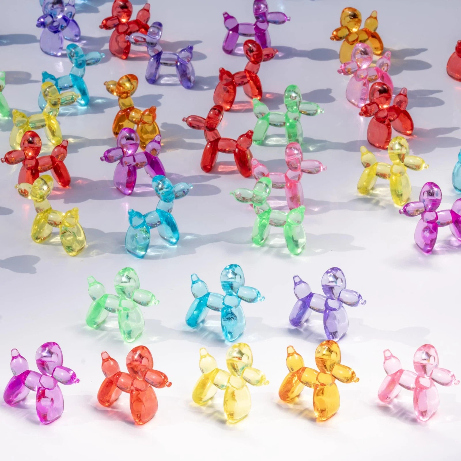 80 PCS Mini Balloon Dog Sculpture Keychain, Nine Colors Randomly Mixed, DIY A…