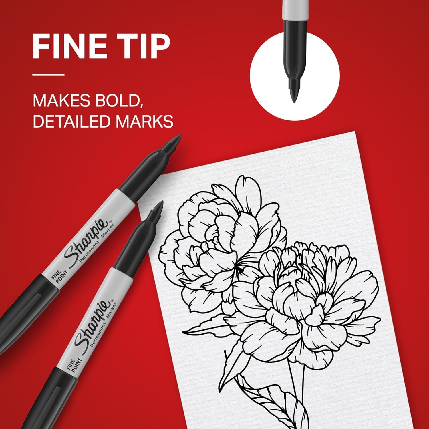 Quality Fine Tip Black Permanent Markers – Quick Drying Ink Pack