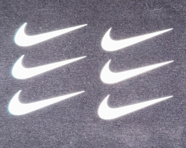 Nike swoosh Heat Transfer 9pcs Iron On Logo Reflective silver/white sports diy