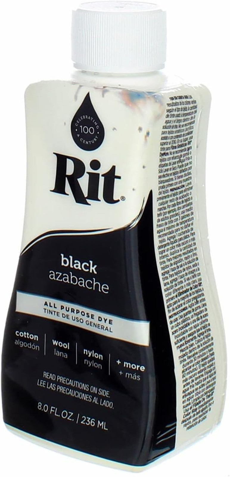 Liquid Black Dye 8 Oz All Purpose Fabric Dye for Cotton Polyester Acrylic