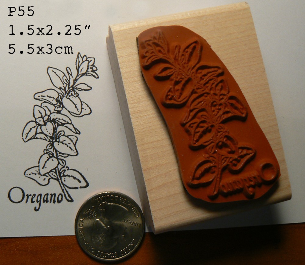 Oregano rubber stamp WM P55