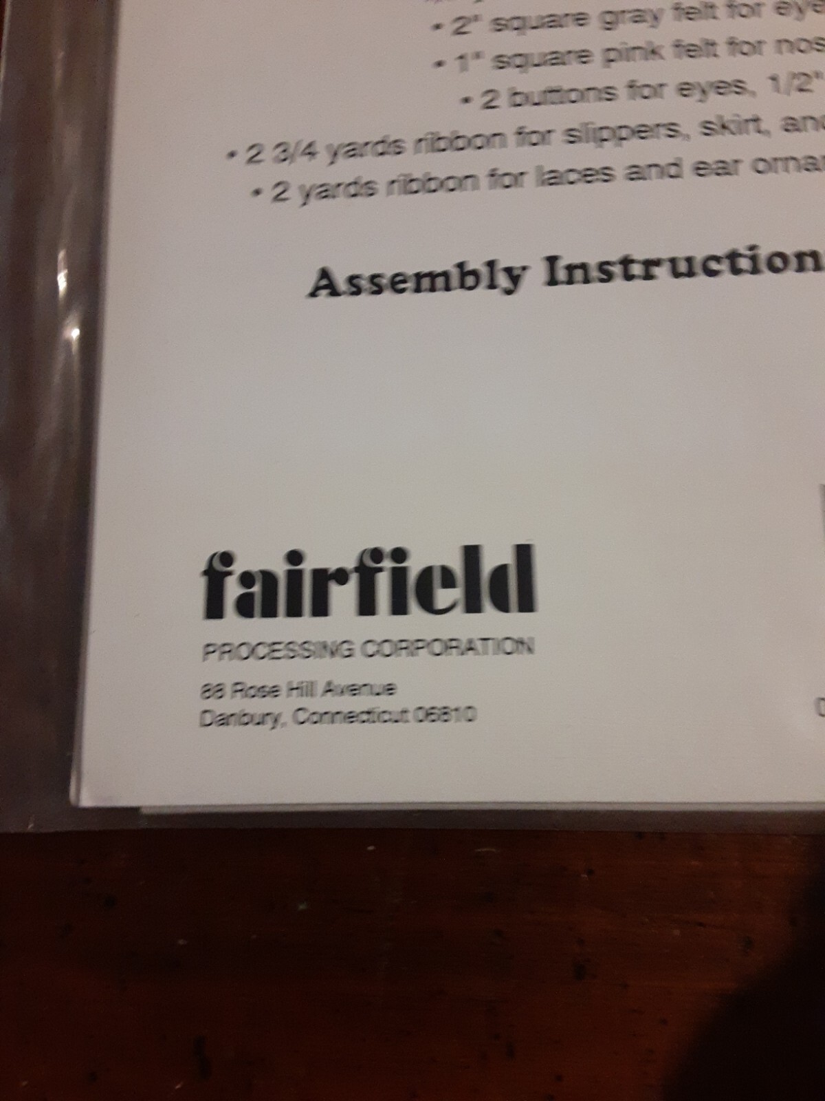 Fairfield POLY-FIL Pattern – BALLERINA LAMB D-209 – New in Package!