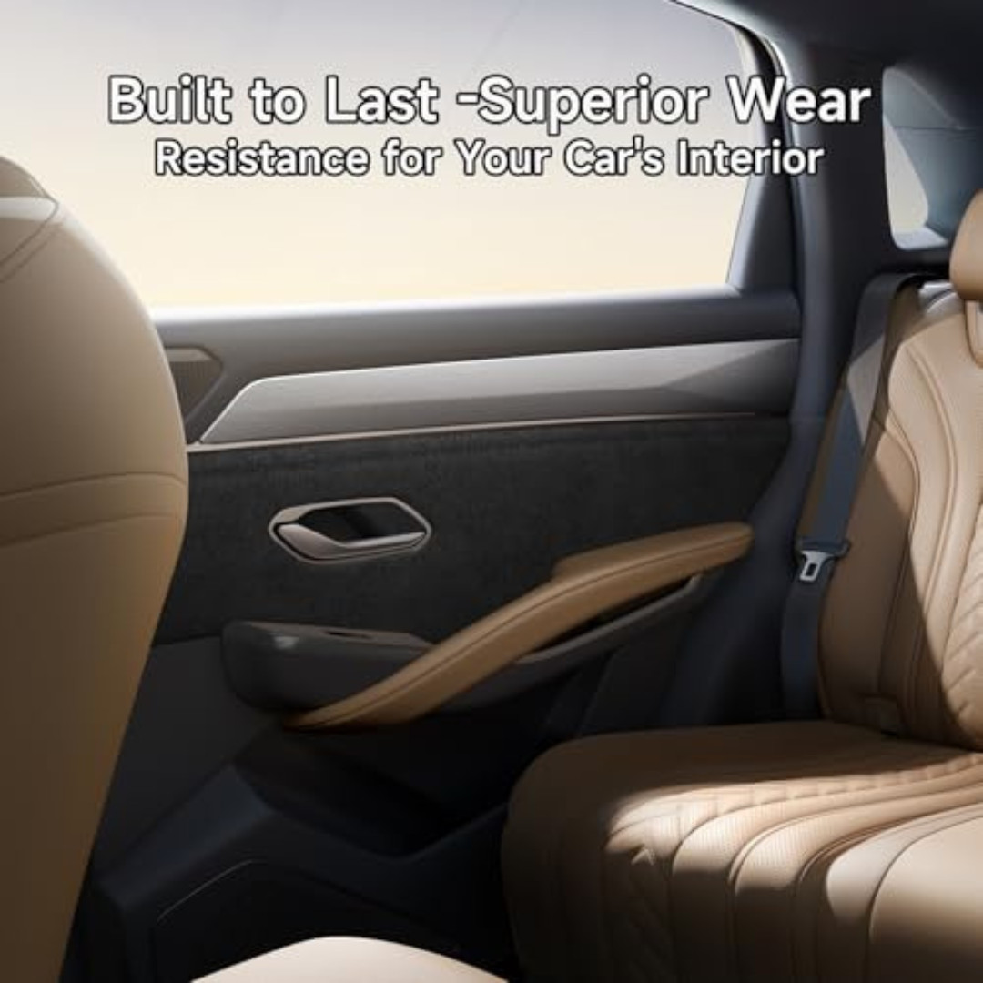 Suede Wrap Self-Adhesive Black Suede Car Interior Wrap 17in x 70in Microfiber…