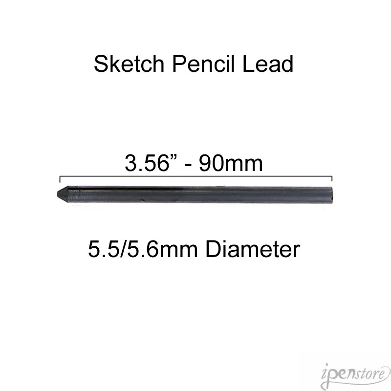 Tube/6 Rosetta Da Vinci 5.5/5.6 mm Lead Refills, Sepia