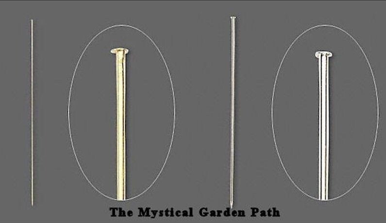 Stick Pin, Silver or Brass Gold 6″ Long 18 Gauge Hat Pin with Clutch