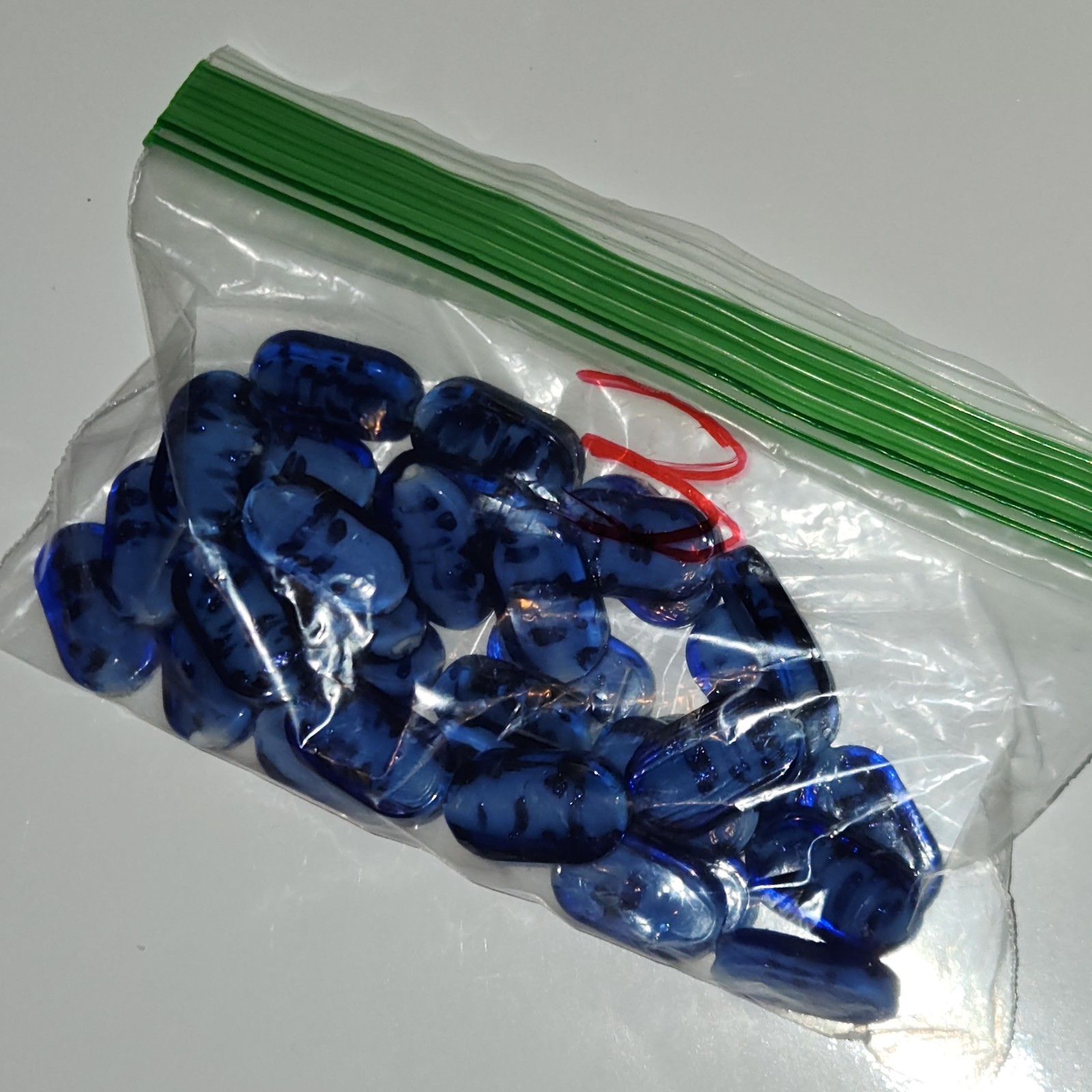 128 Grams Czech Glass Barrel Beads Blue Black Sapphire Jewelry Making Beads