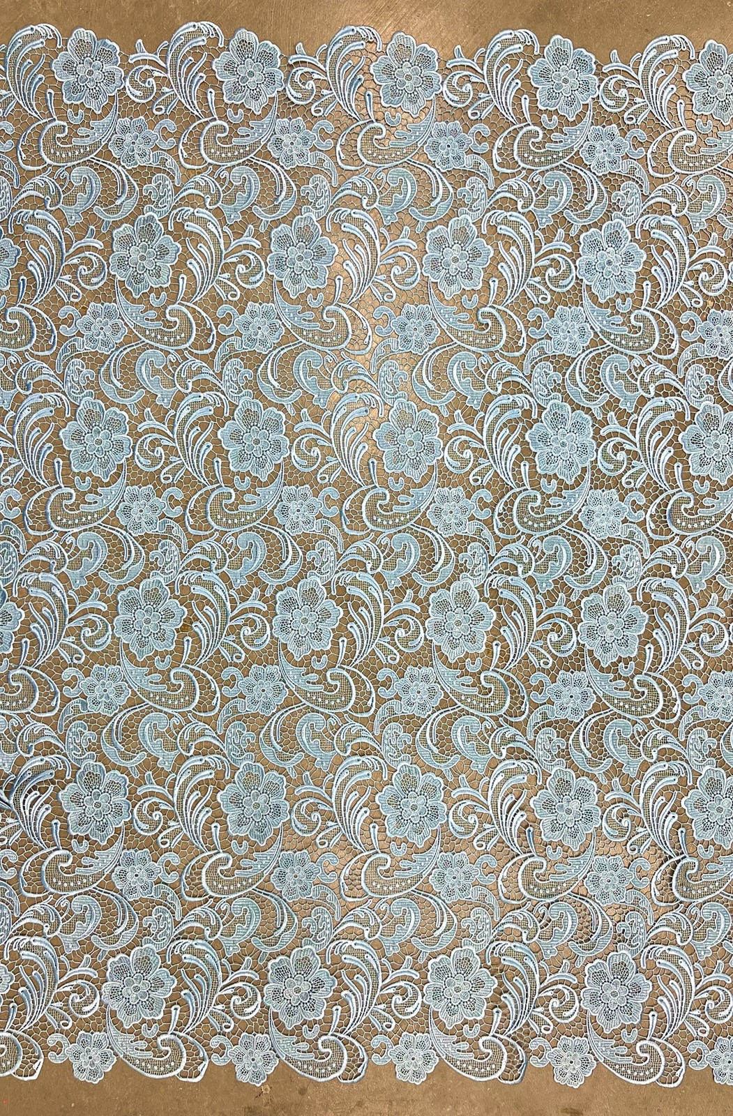 Maggie LIGHT BLUE Guipure Venice Heavy Lace Fabric by the Yard – 10019