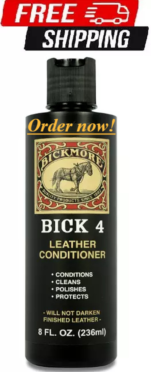 Bick 4 Leather Conditioner and Leather Cleaner 8 Oz – Will Not Darken Leather